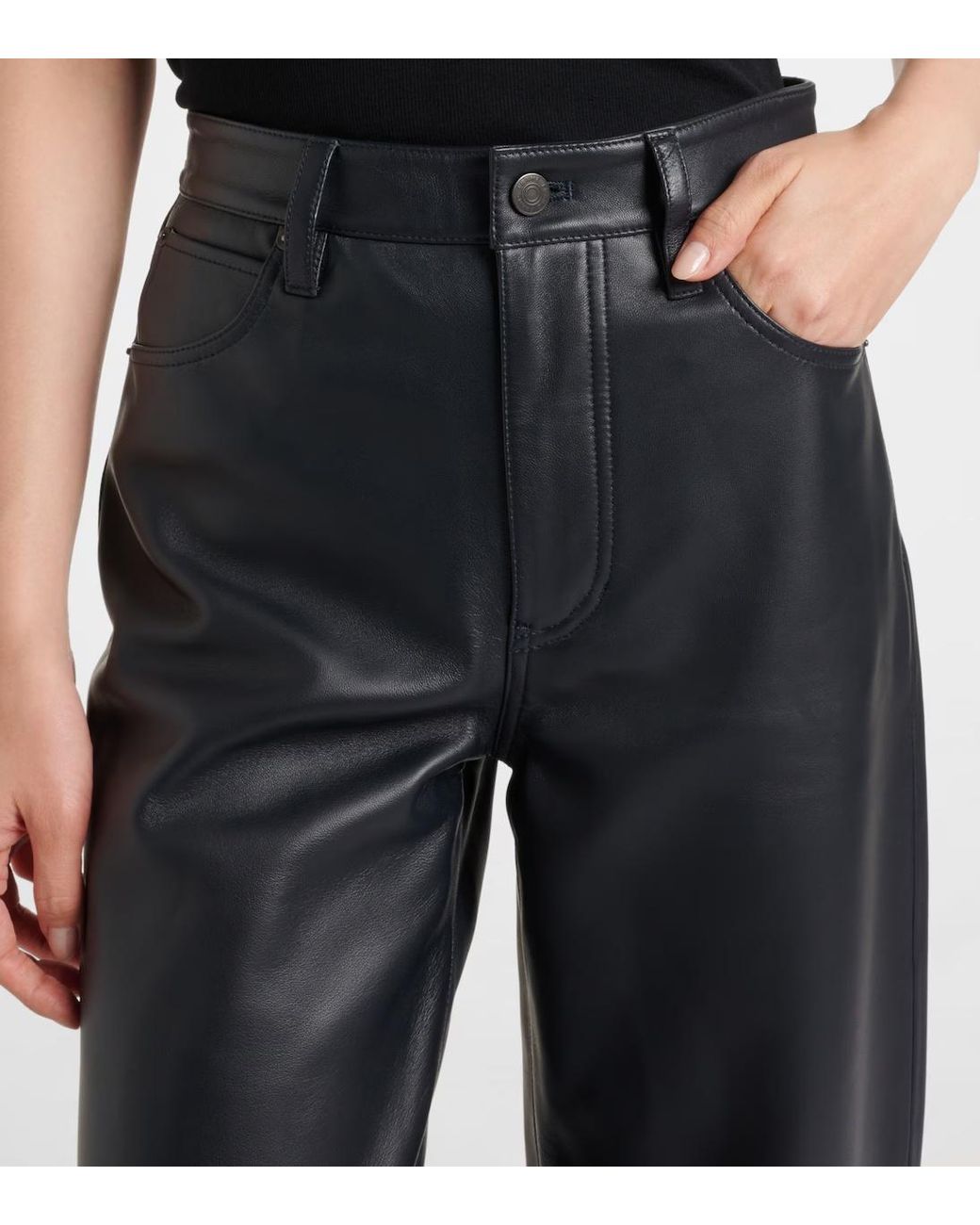 FRAME Blue Belt Loop Casual Pants