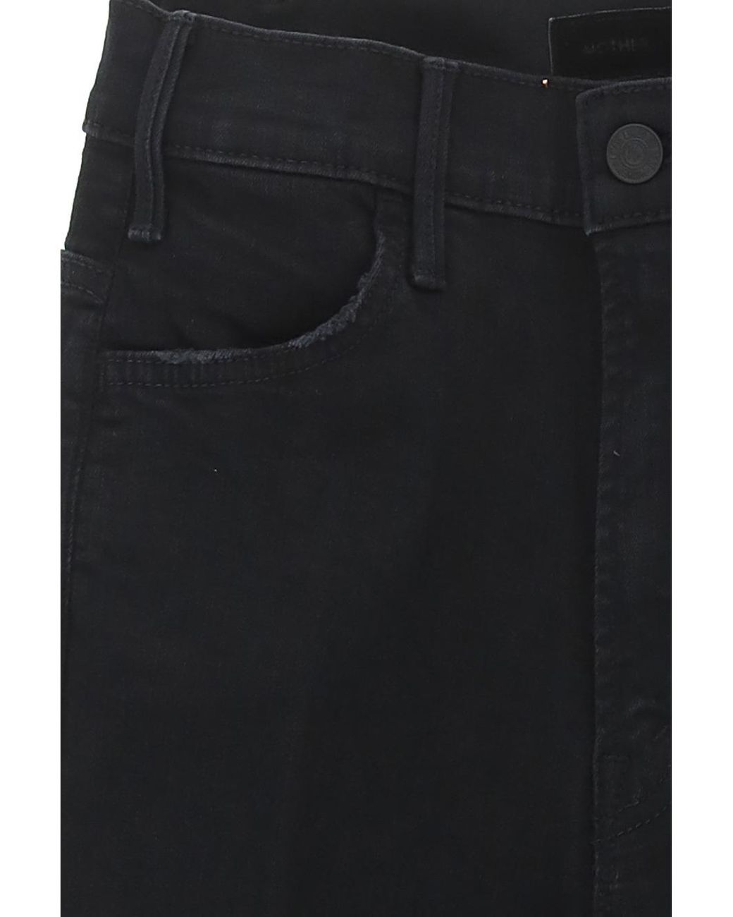 Mother Black The Hustler Ankle Fray Jeans