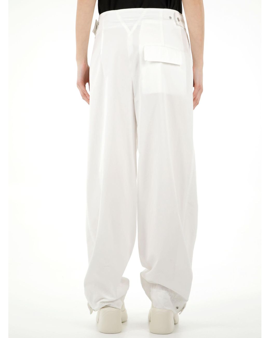 Bottega Veneta White Mid-Rise Trousers