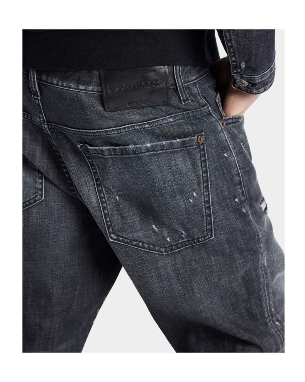 DSquared² Gray Brd Relaxed Jeans for men