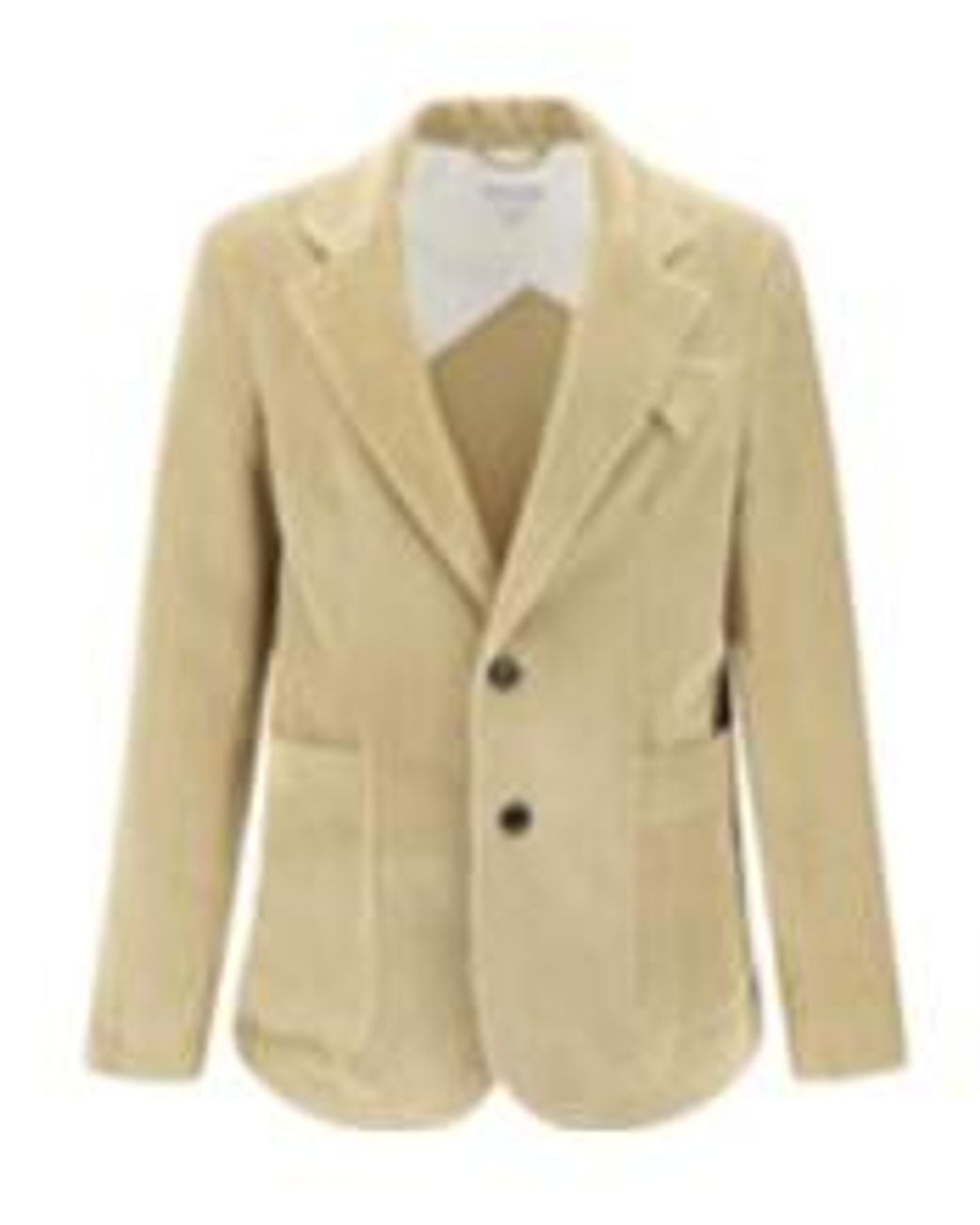 Bottega Veneta Natural Single Breasted Corduroy Jacket for men