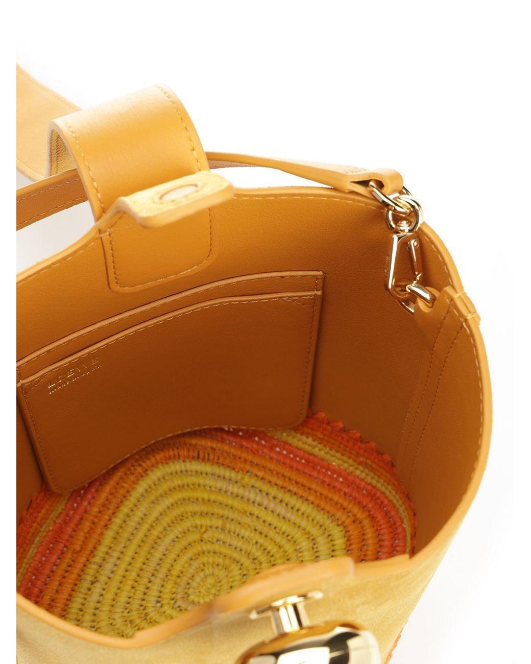 Loewe Metallic Pebble Mini Bucket Bag