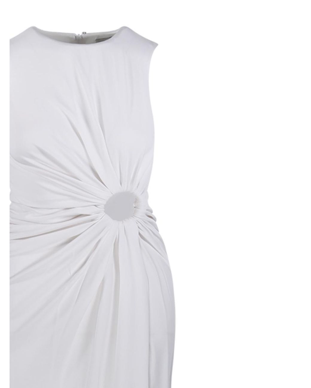 Sportmax White Saletta Ring-Detail Maxi Dress