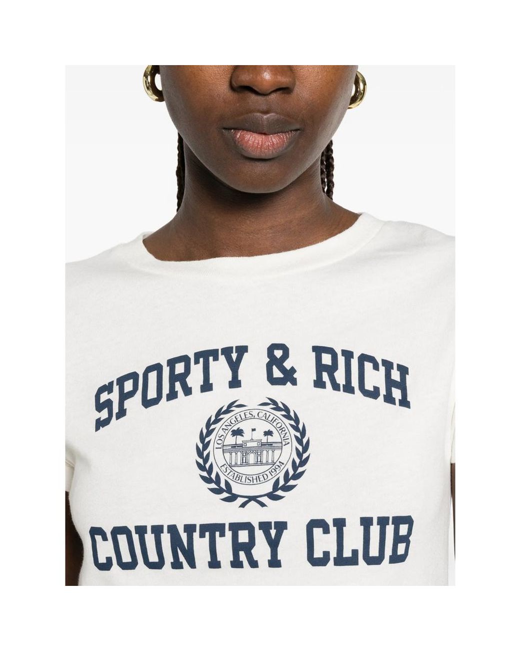 Sporty & Rich White Short-Sleeved T-Shirt