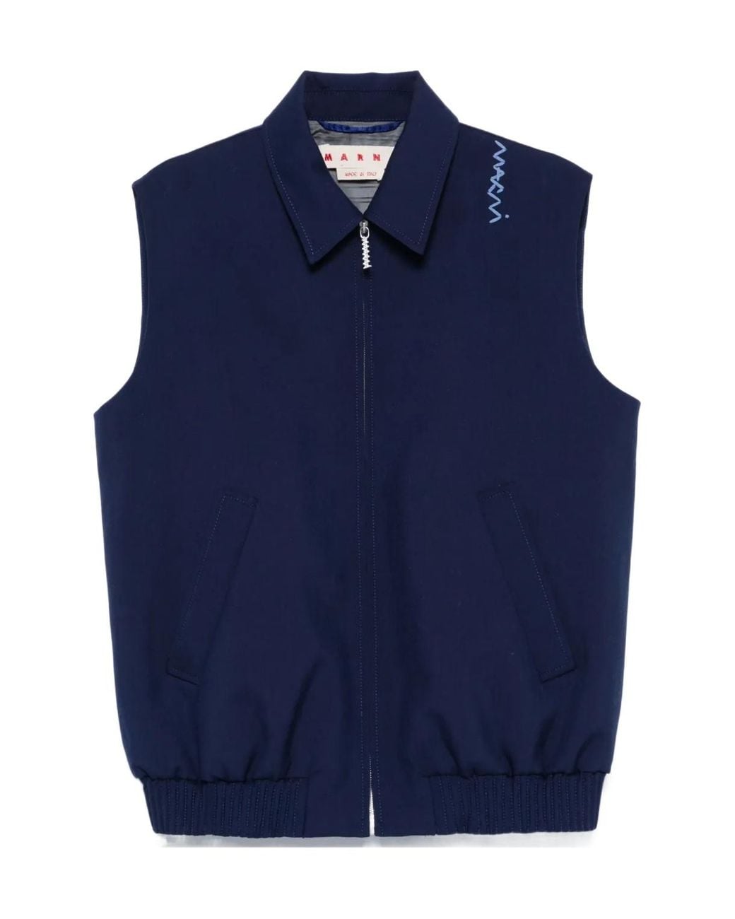 Marni Blue Virgin Wool Gilet