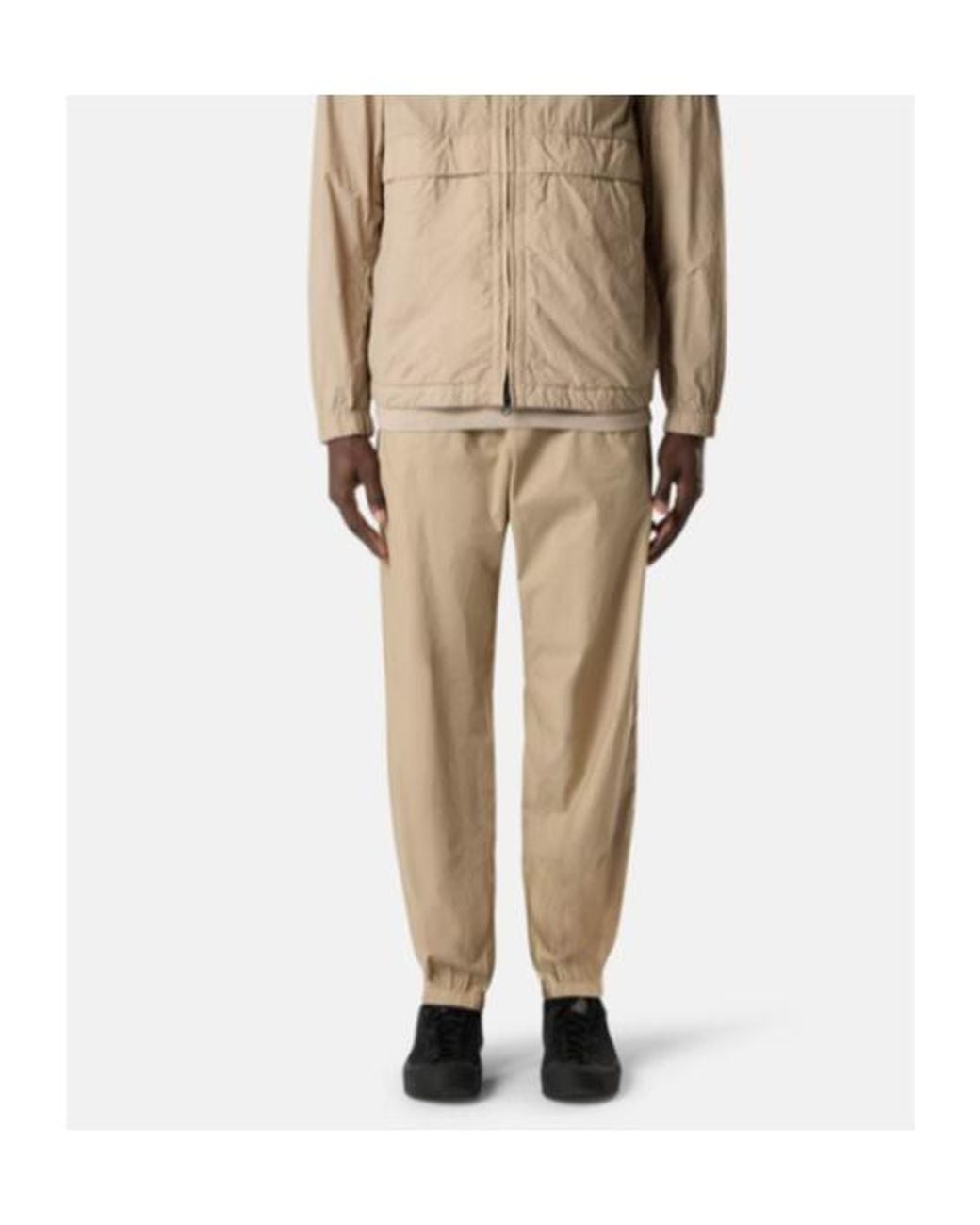 Stone Island Natural Logo Patch Loose-Fit Trousers for men