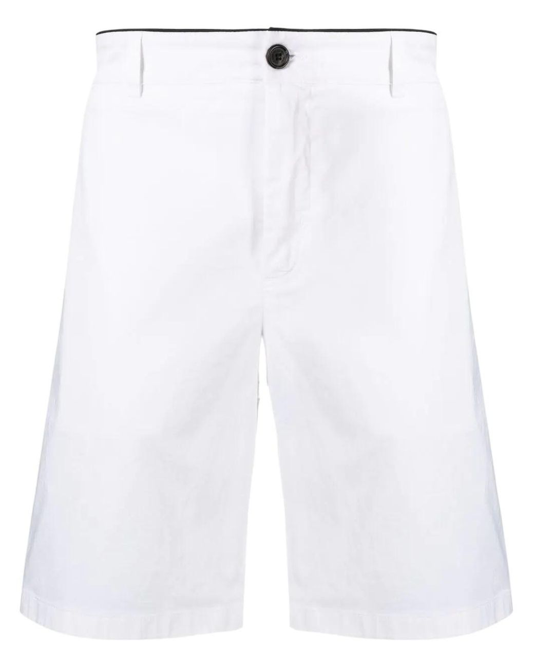 Department 5 White Tim Cotton Bermuda Trousers for men