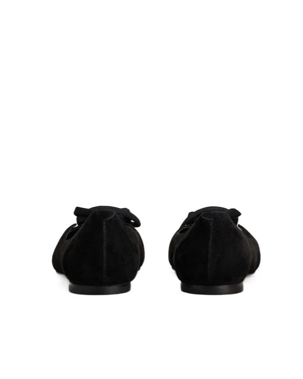 Roger Vivier Black Cut-Out Detailed Flat Shoes
