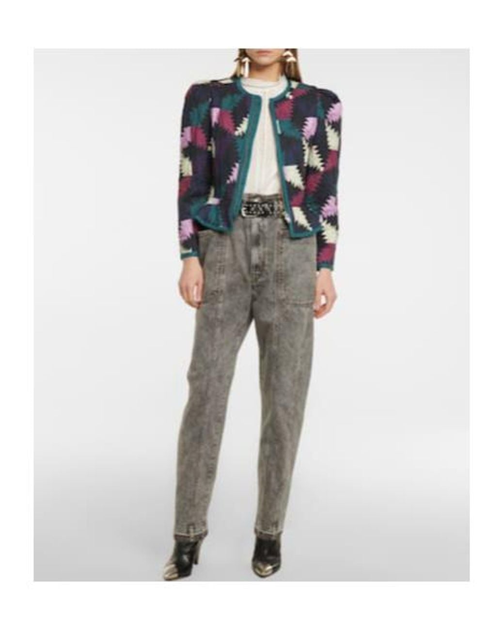 Isabel Marant Blue Hafileal Printed Cotton Jacket