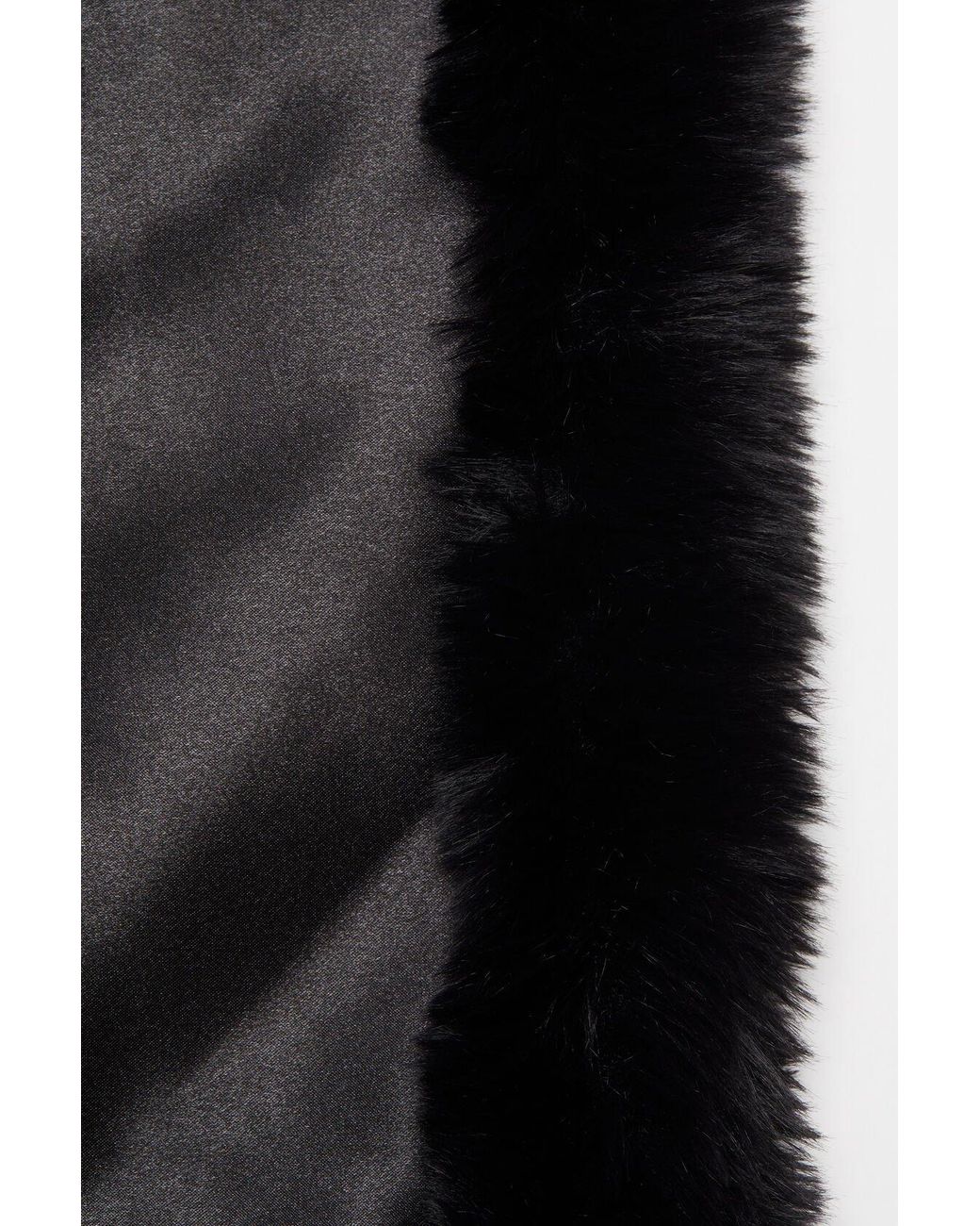 Acne Black Faux-Fur Scarf for men
