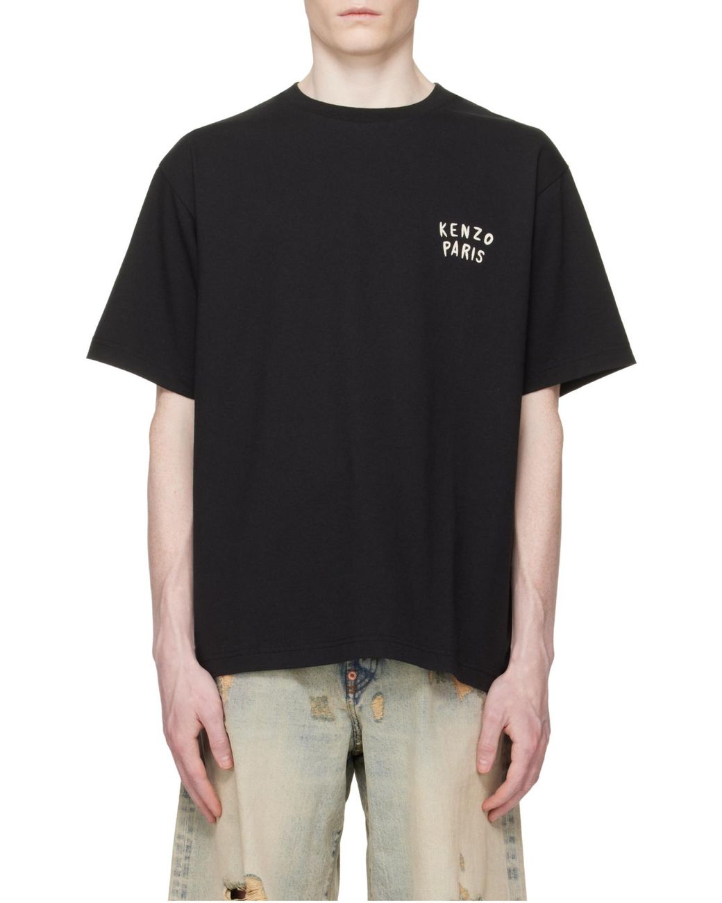 KENZO Black Boke Heart Oversized T-Shirt for men
