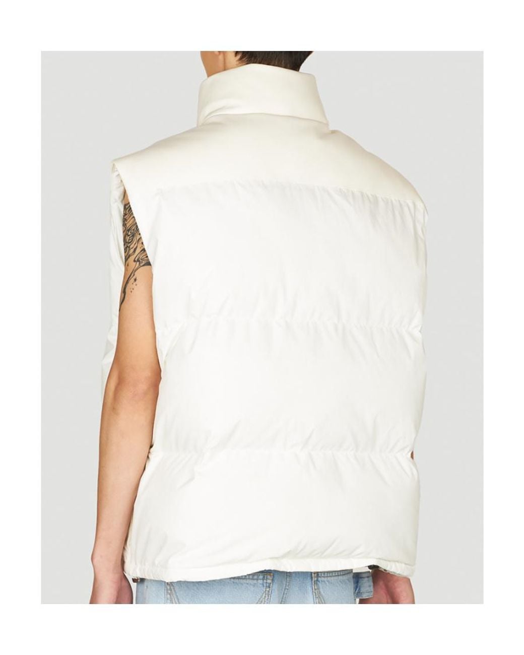 Bottega Veneta White Buttoned Padded Gilet for men