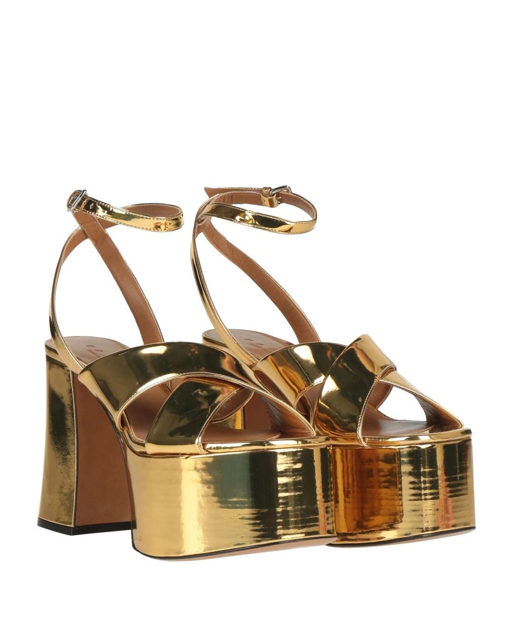 Marni Metallic Leather High-Heeled Sandals