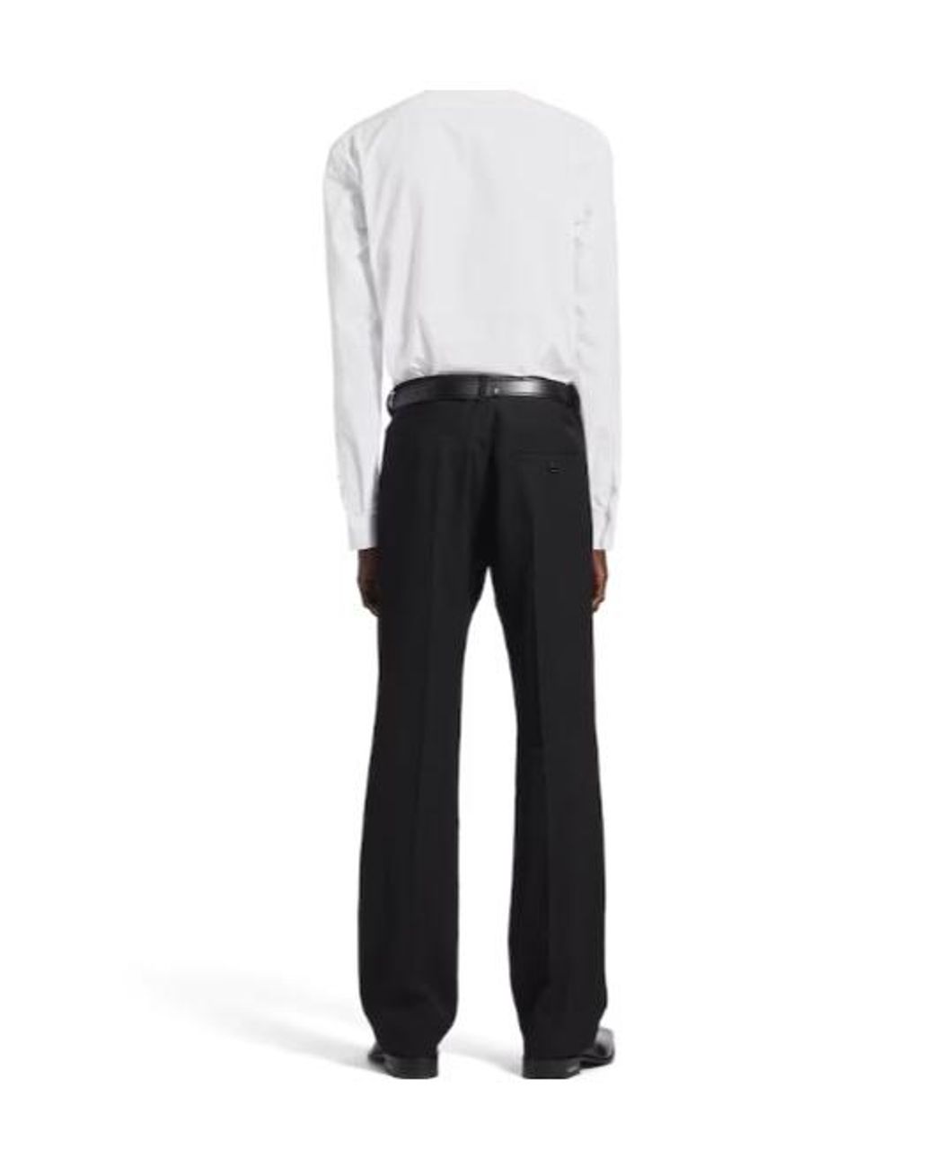 Balenciaga White Collared Long-Sleeve Shirt for men