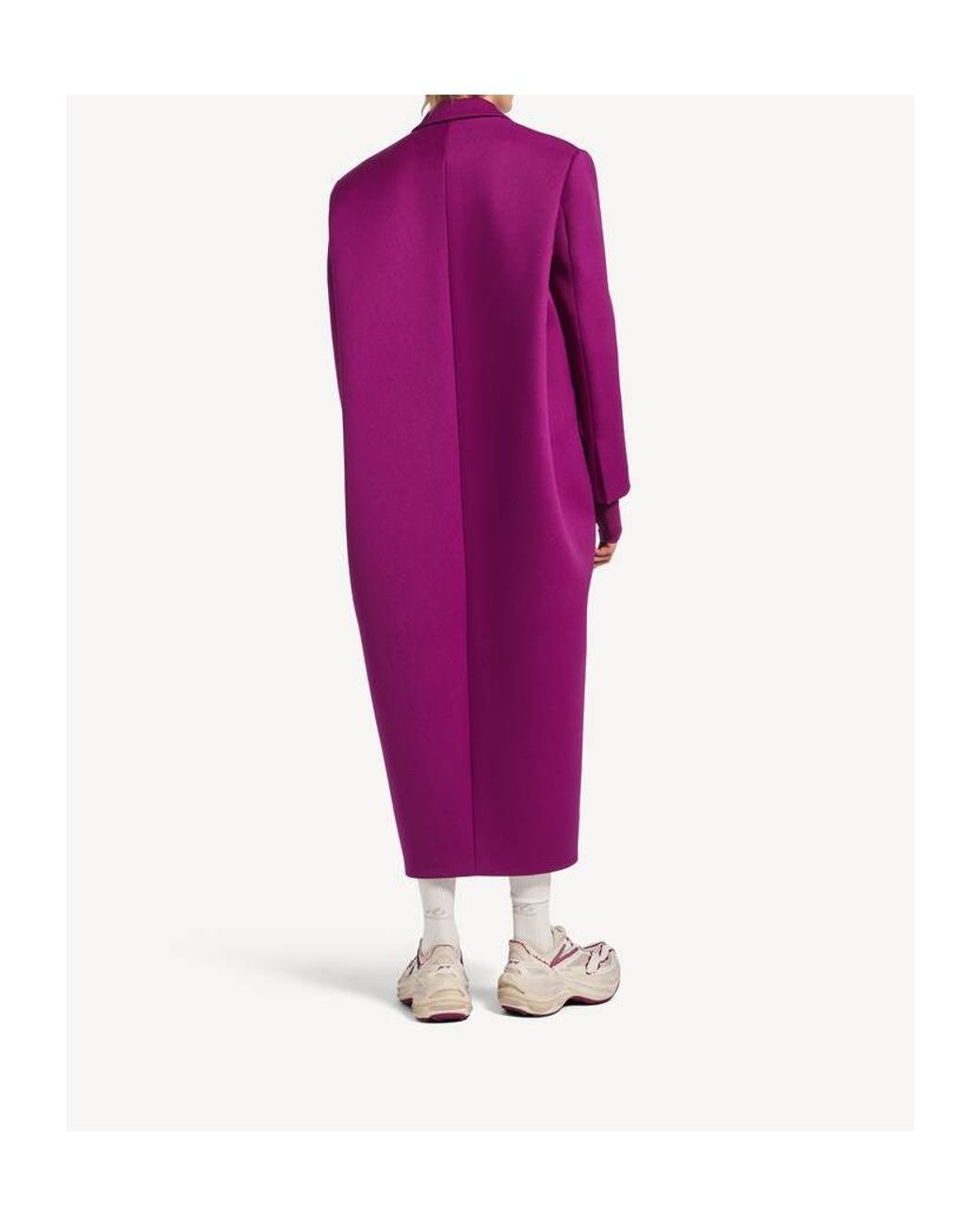 Balenciaga Purple Long Sack Coat
