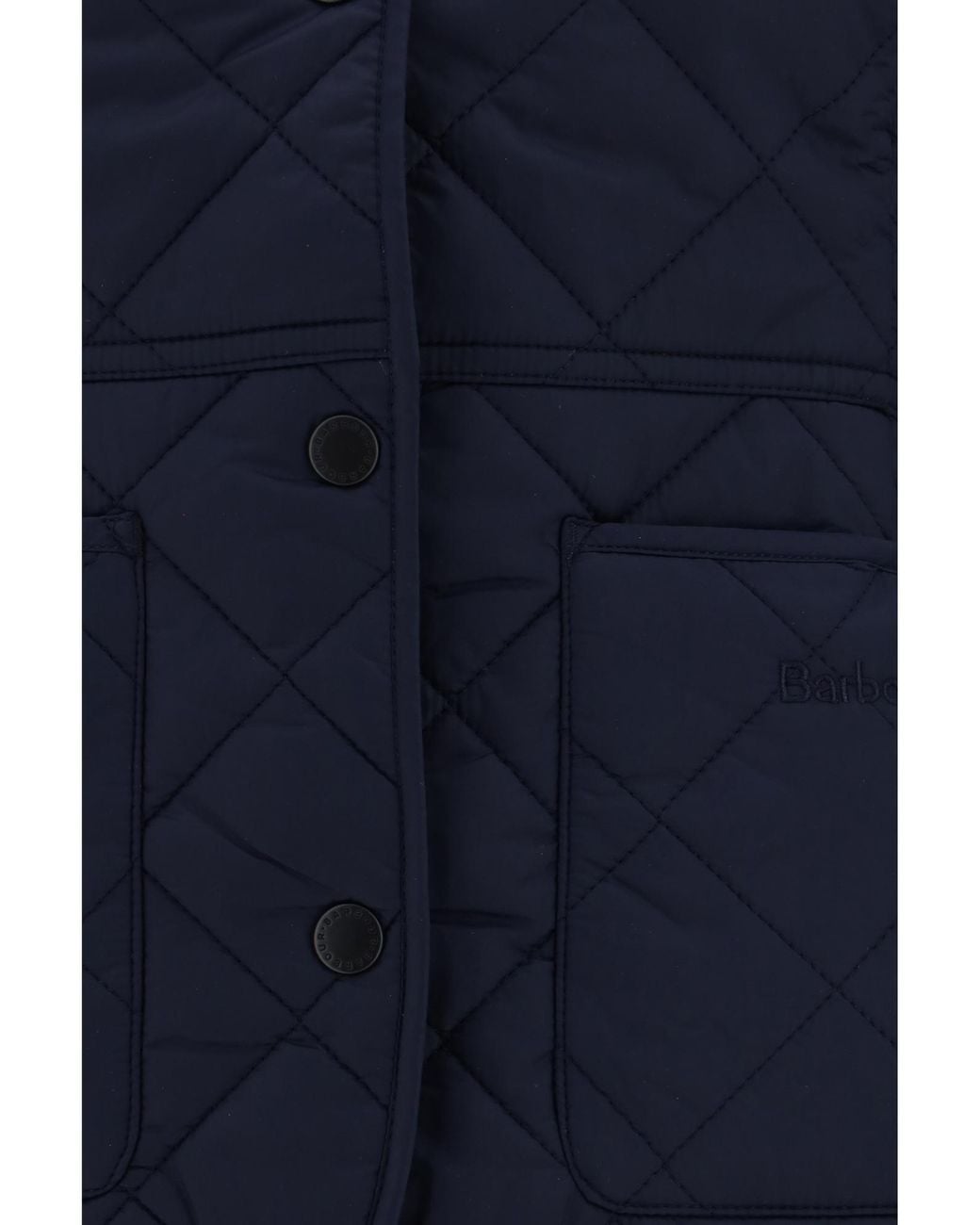 Barbour Black Deveron Quilted Buttoned Jacket
