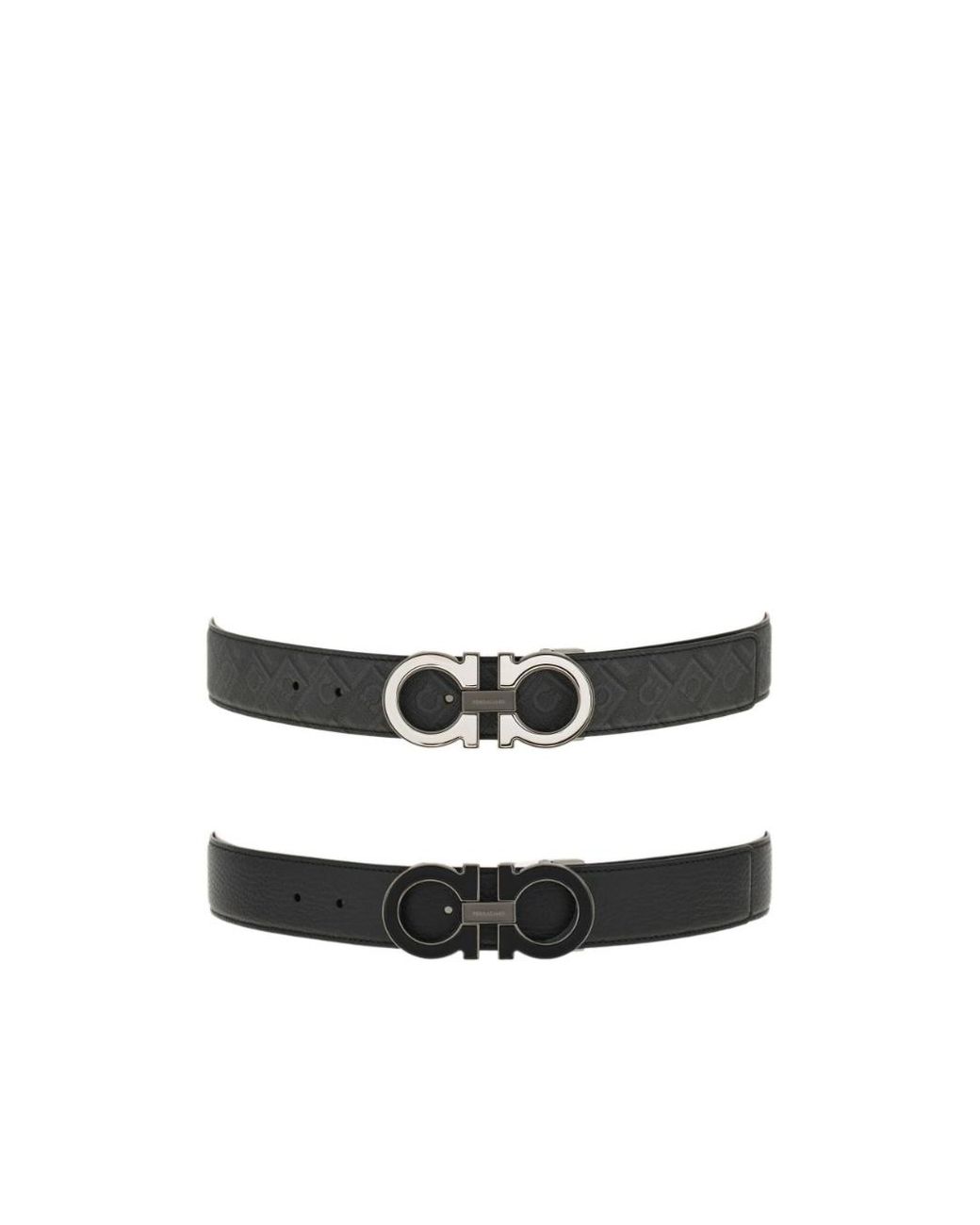 Ferragamo White Ferragamo Eyewear Reversible Logo Buckle Belts for men