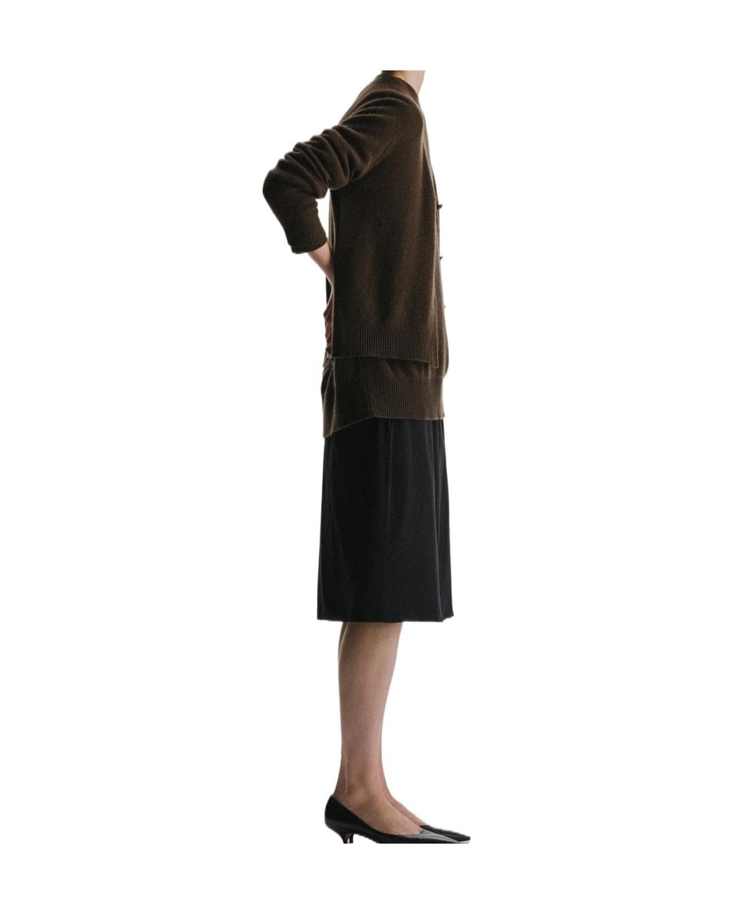 The Row Blue Ivera Elasticated-Waistband Midi Skirt