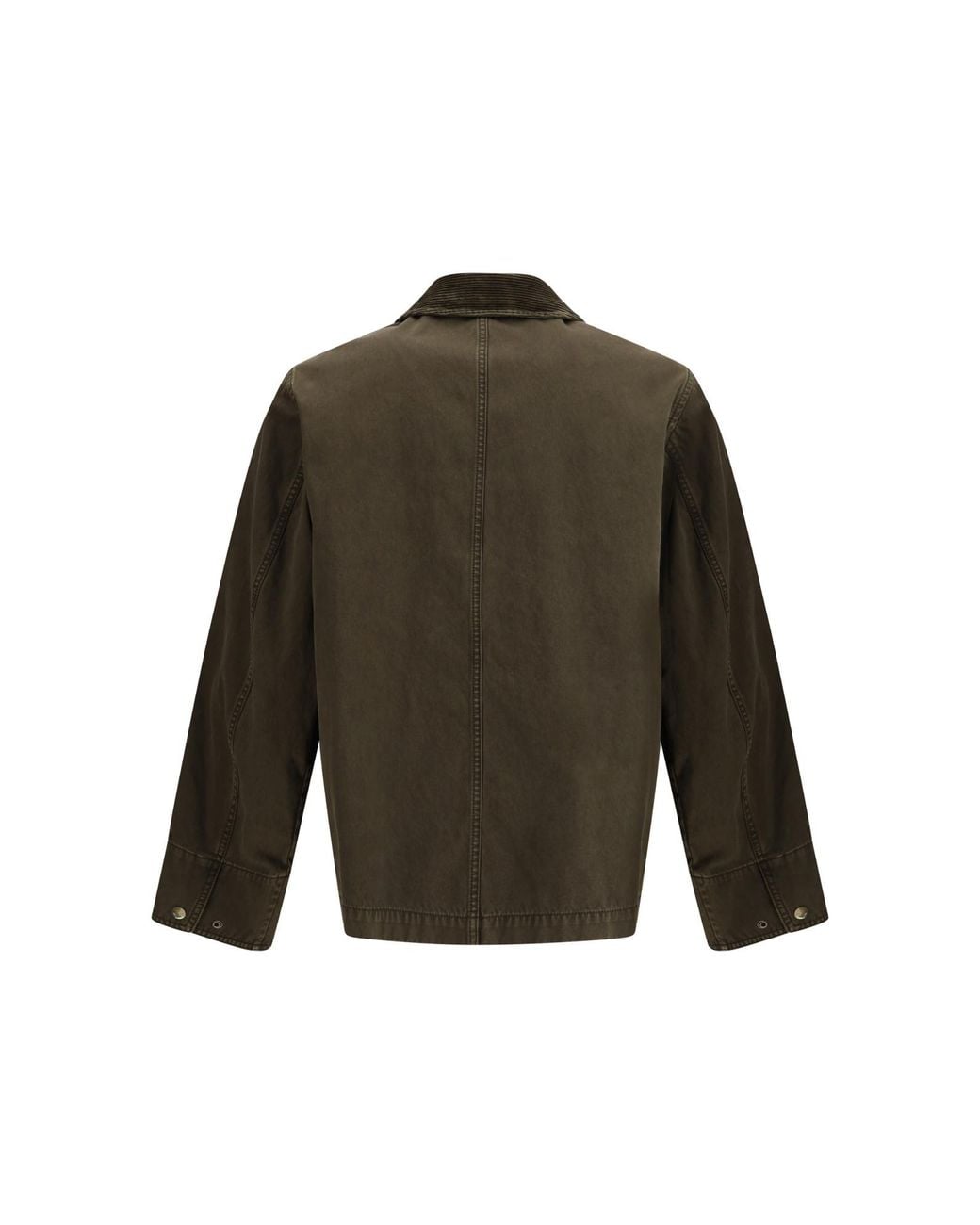 Burberry Green Logo Embroidered Field Jacket for men
