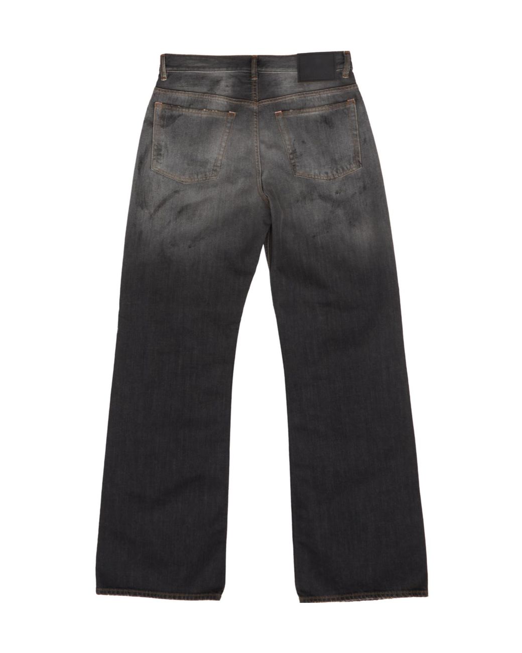 Acne Gray Loose-Fit Distressed Jeans for men