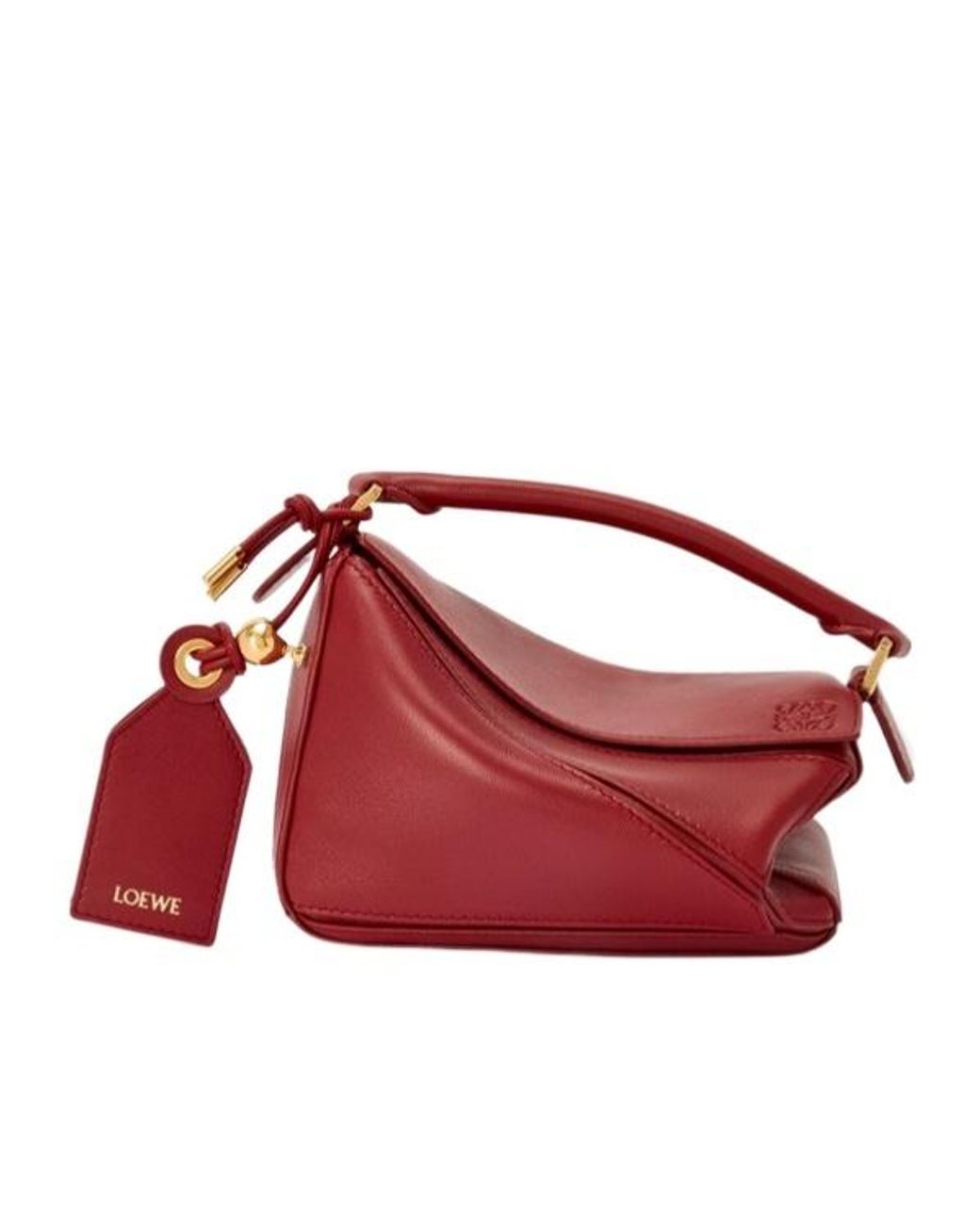 Loewe Red Mini Featherlight Puzzle Bag