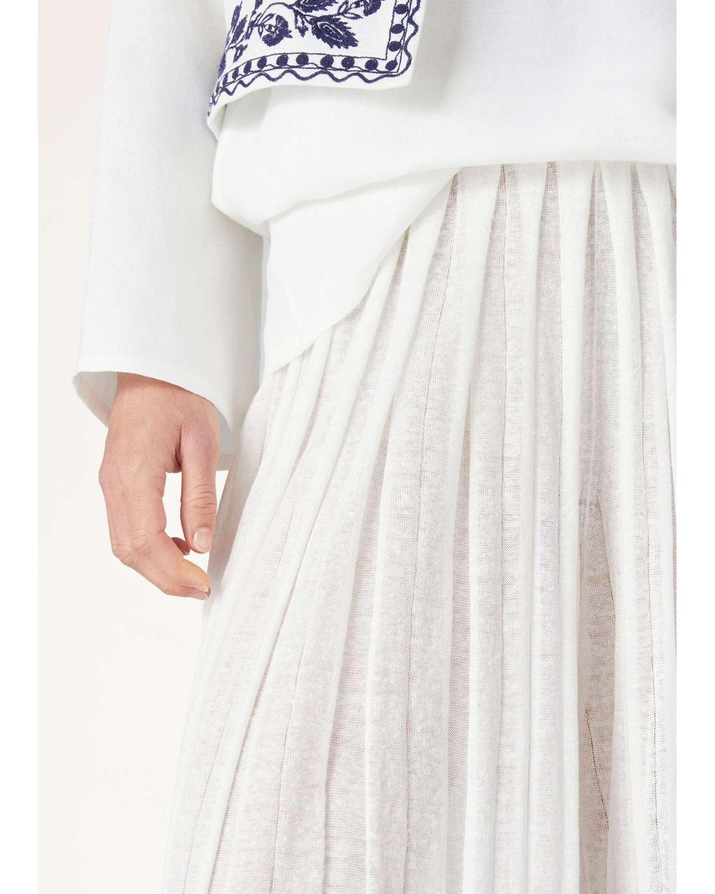 Loro Piana White Lanai Wide-Leg Casual Pants