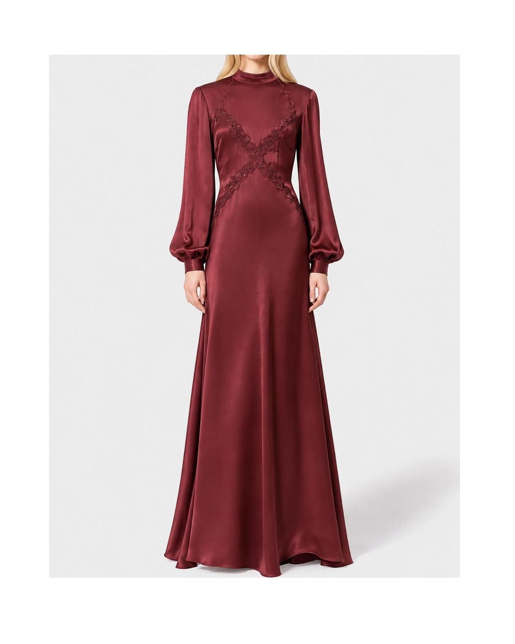 Twinset Red Lace-Paneled Dress