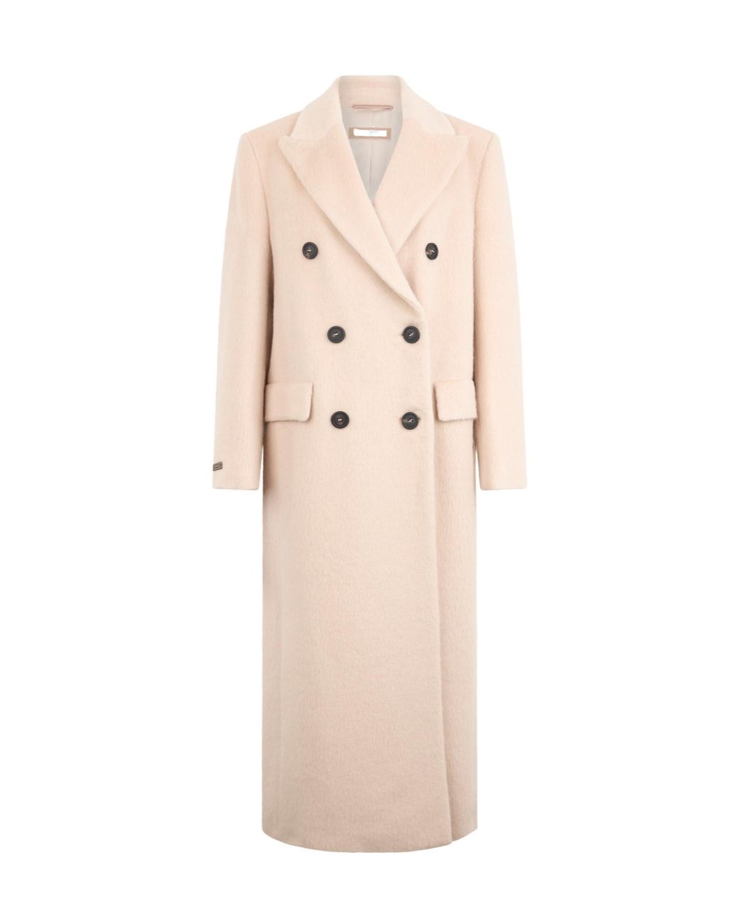 Peserico Natural Abric Straight Hem Double-Breasted Coat