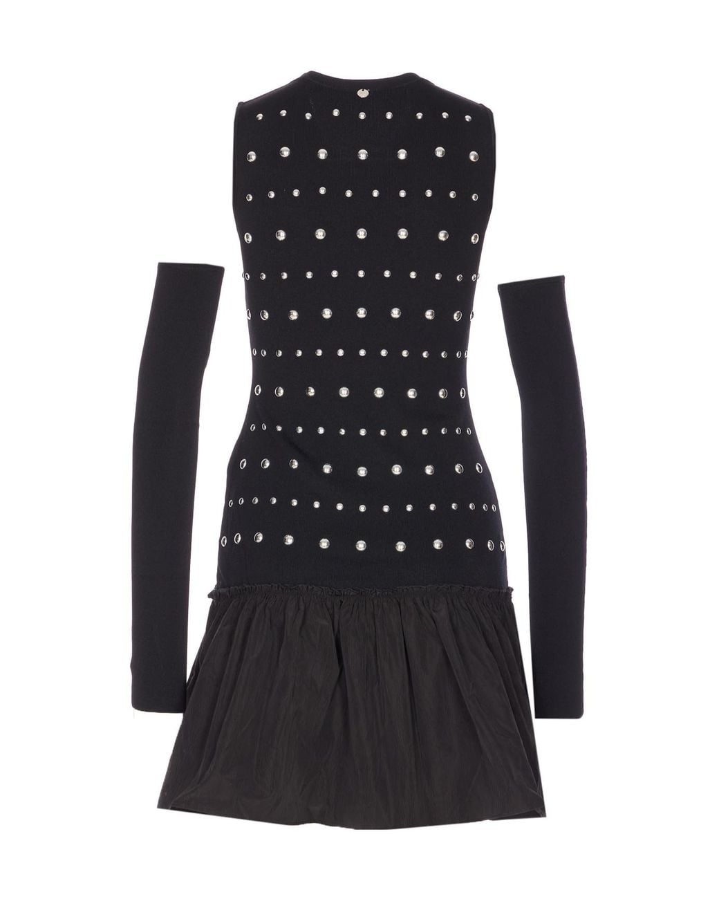 Liu Jo Black Crewneck Embellished Dress
