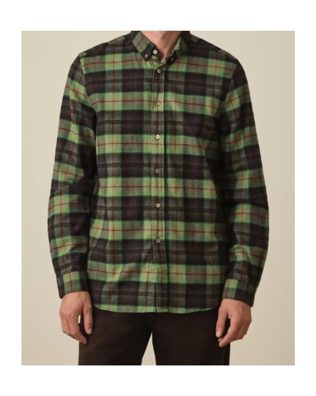 Paul Smith Green Ps Checked Button-Down Shirt for men