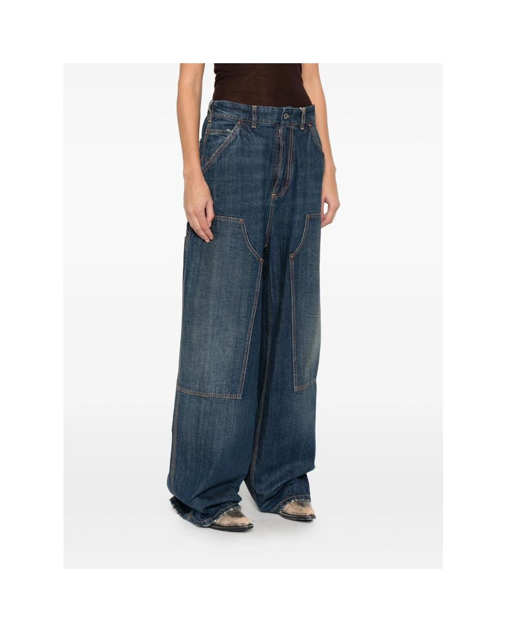Maison Margiela Blue Four Stitches Workwear Jeans