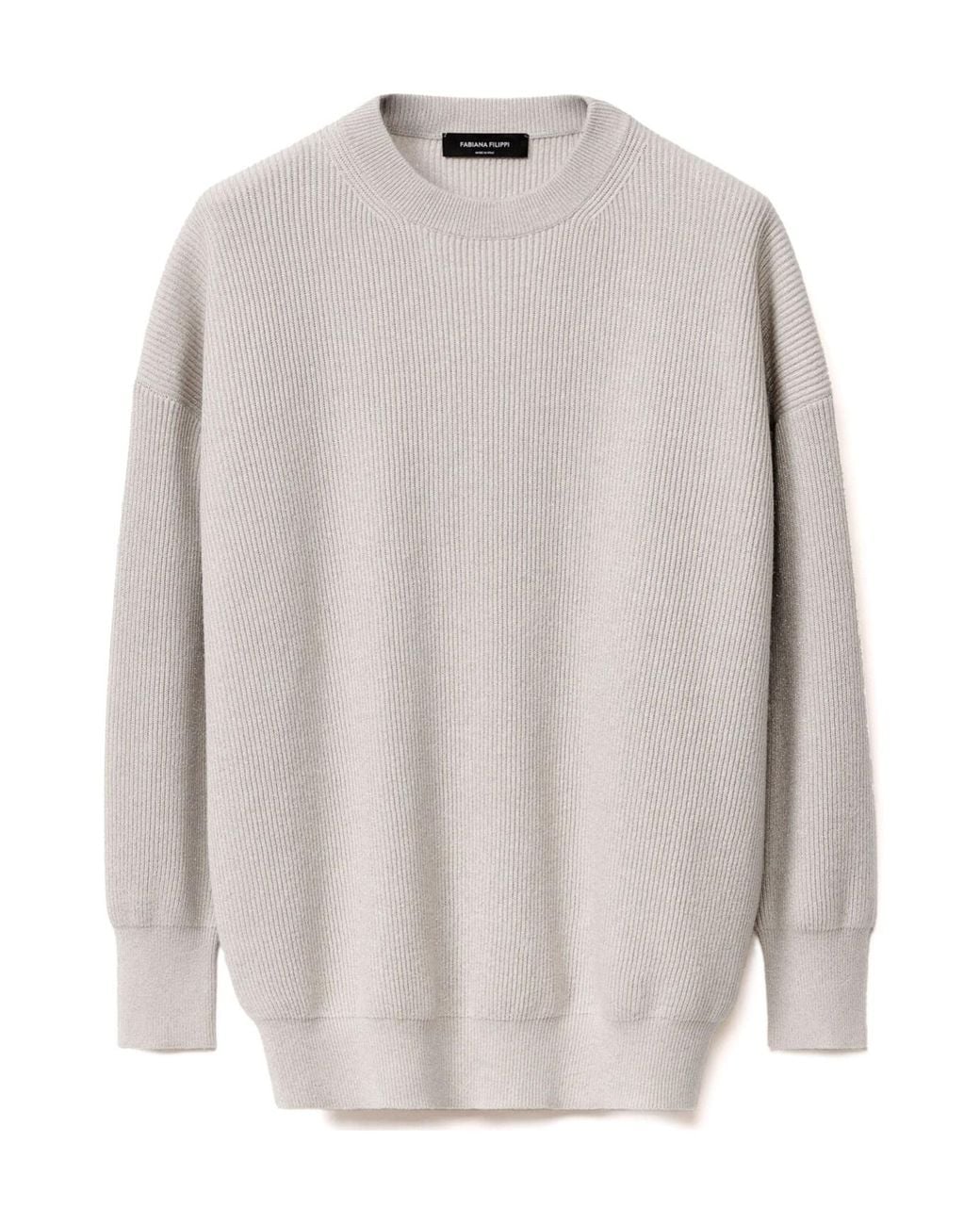 Fabiana Filippi White Platinum Crewneck Jumper
