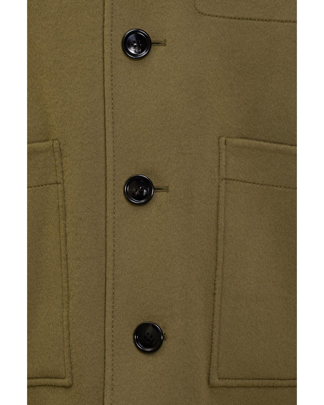 AMI Green Button-Up Jacket for men