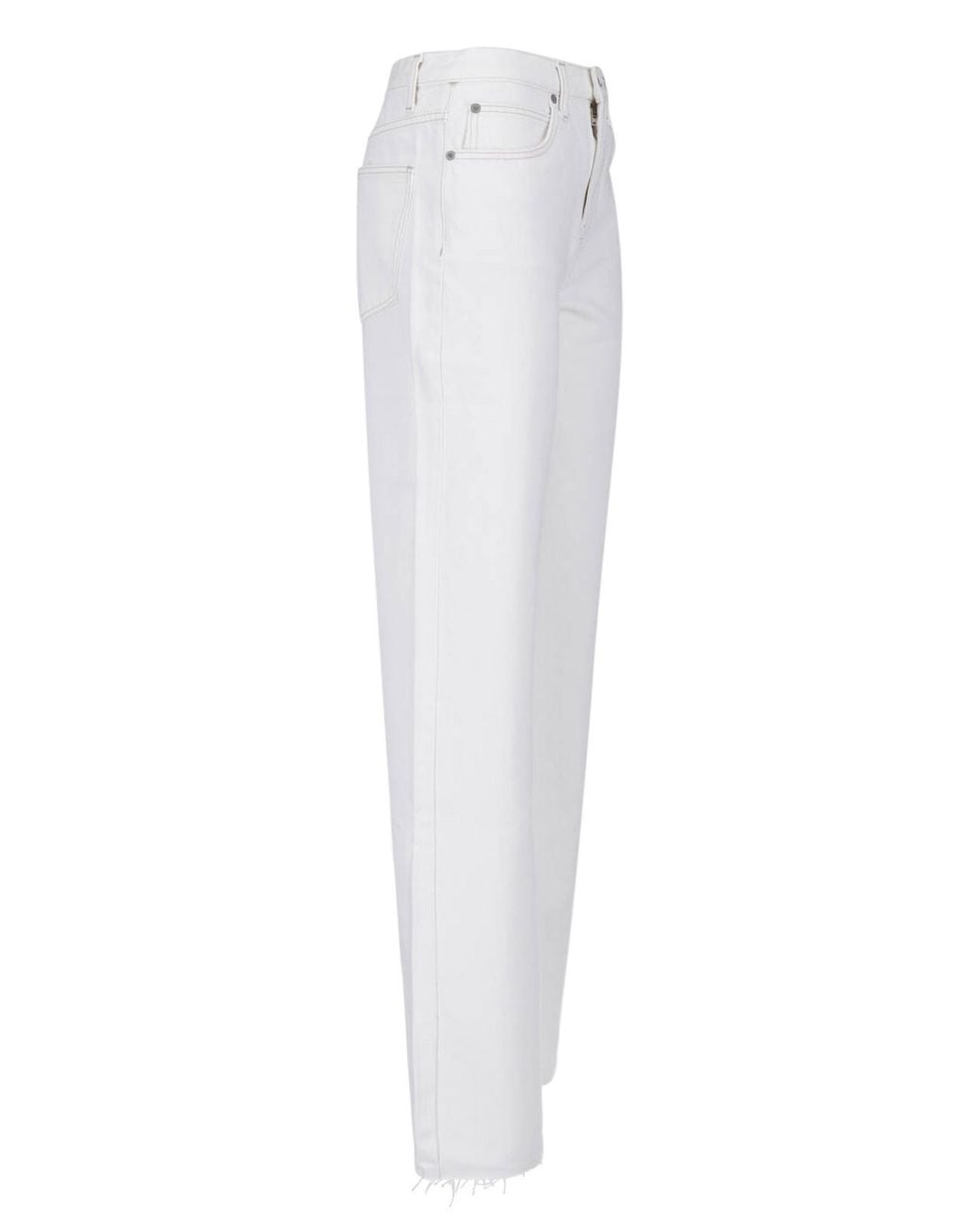 Frankie Shop White Straight-Leg Jeans
