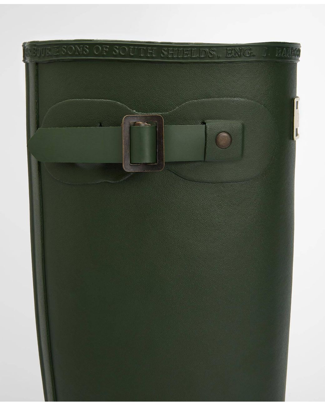 Barbour Green Logo Patch Round Toe Boots
