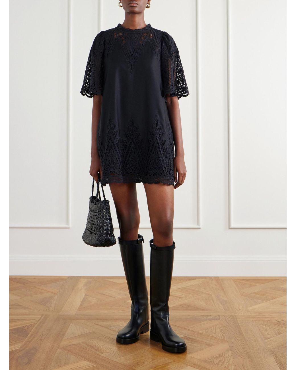 Sea Black Casual Mini Skirt
