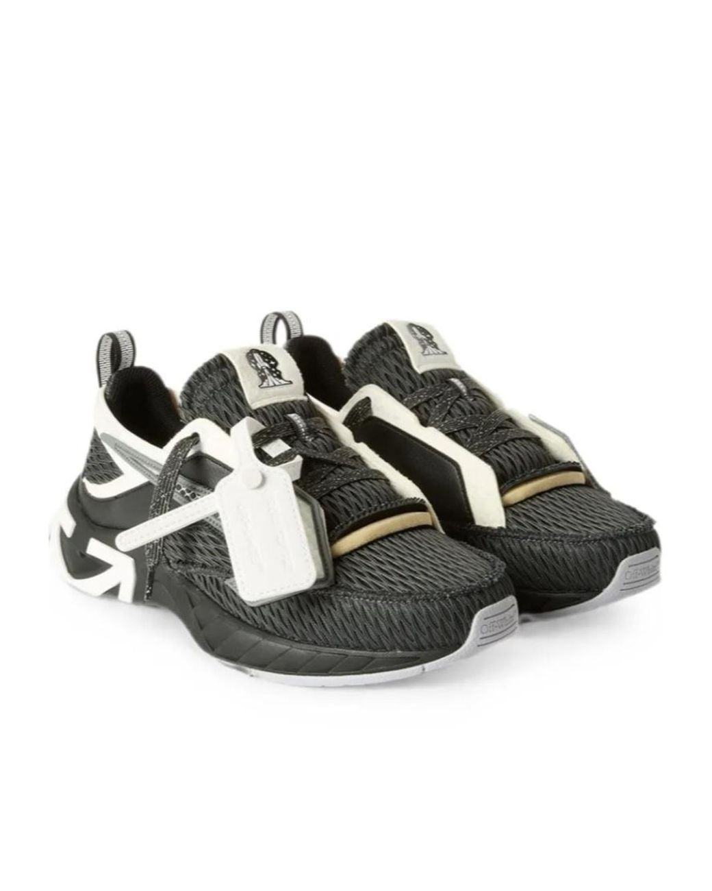 Off-White c/o Virgil Abloh Black Panelled Lace-Up Sneakers for men