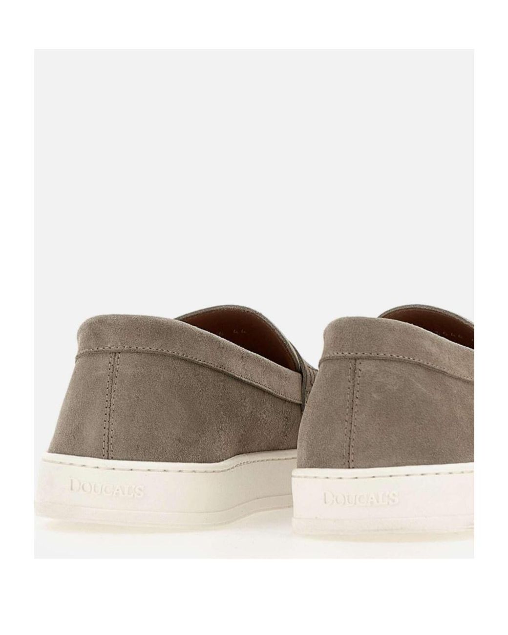 Doucal's White Penny Slip-On Loafers for men