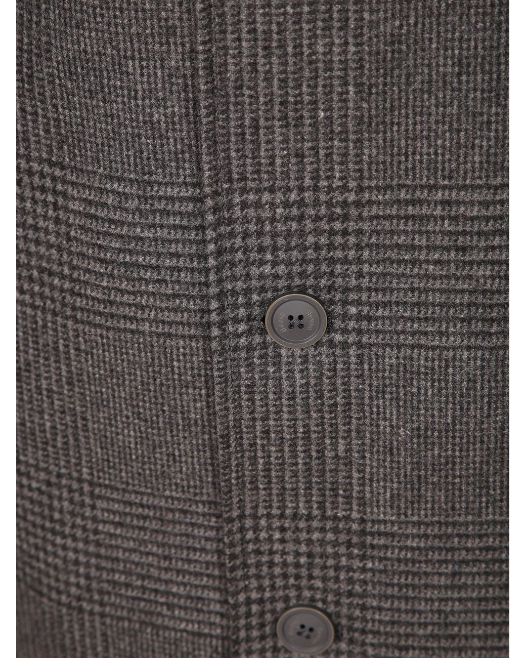 Herno Gray Check-Pattern Padded-Bib Coat for men