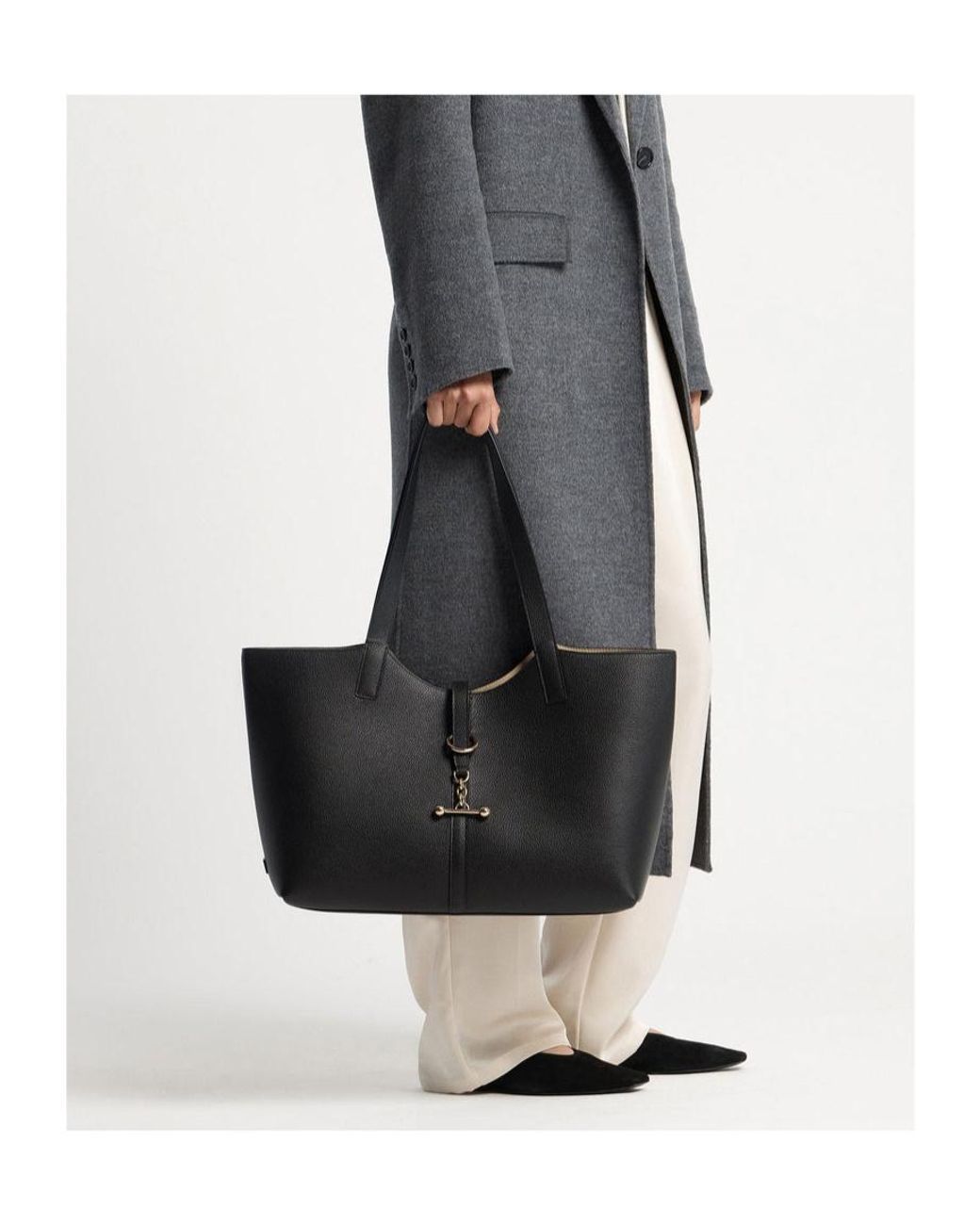 Strathberry Black Kite Tote