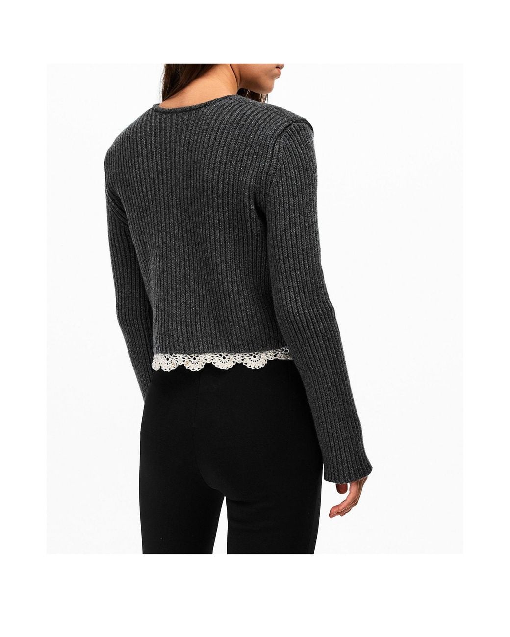 Magda Butrym Gray Lightweight Knit Cardigan