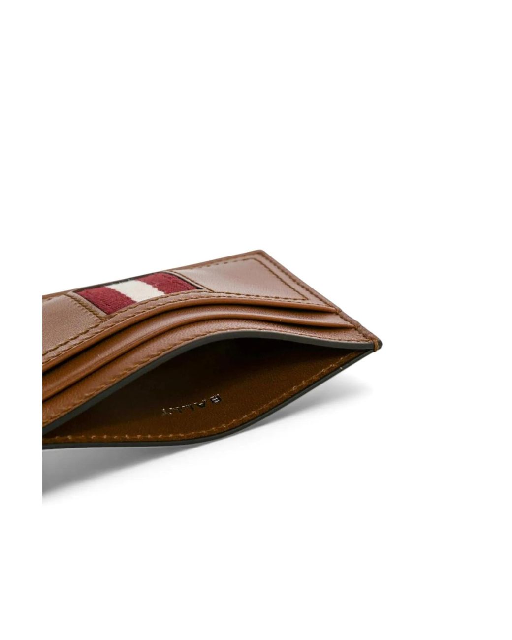 Bally Brown Striped Card Holder for men