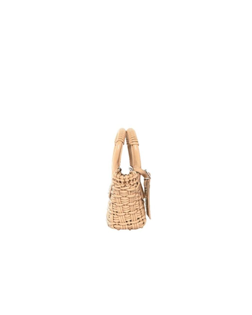 Balenciaga Natural Bistro Ultra-Small Shoulder Strap Basket Bag