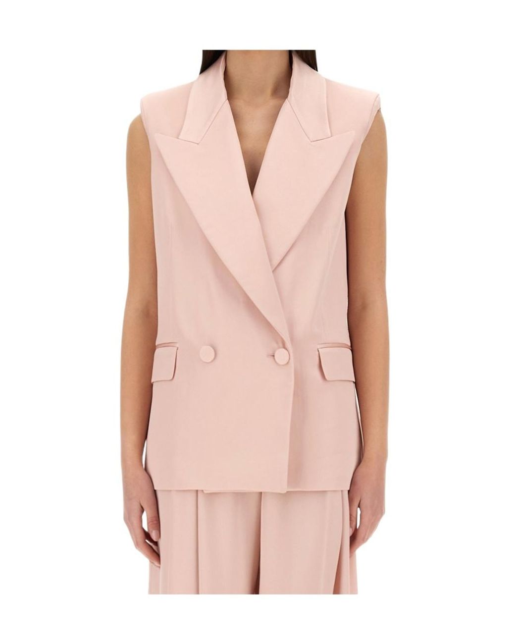Nina Ricci Pink Double Breasted Vest Jacket