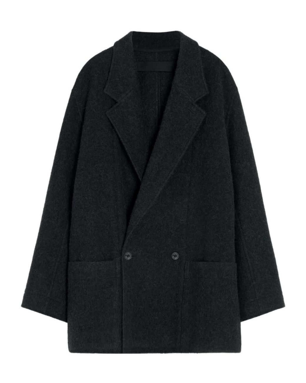 Lemaire Black Felted Jacket for men
