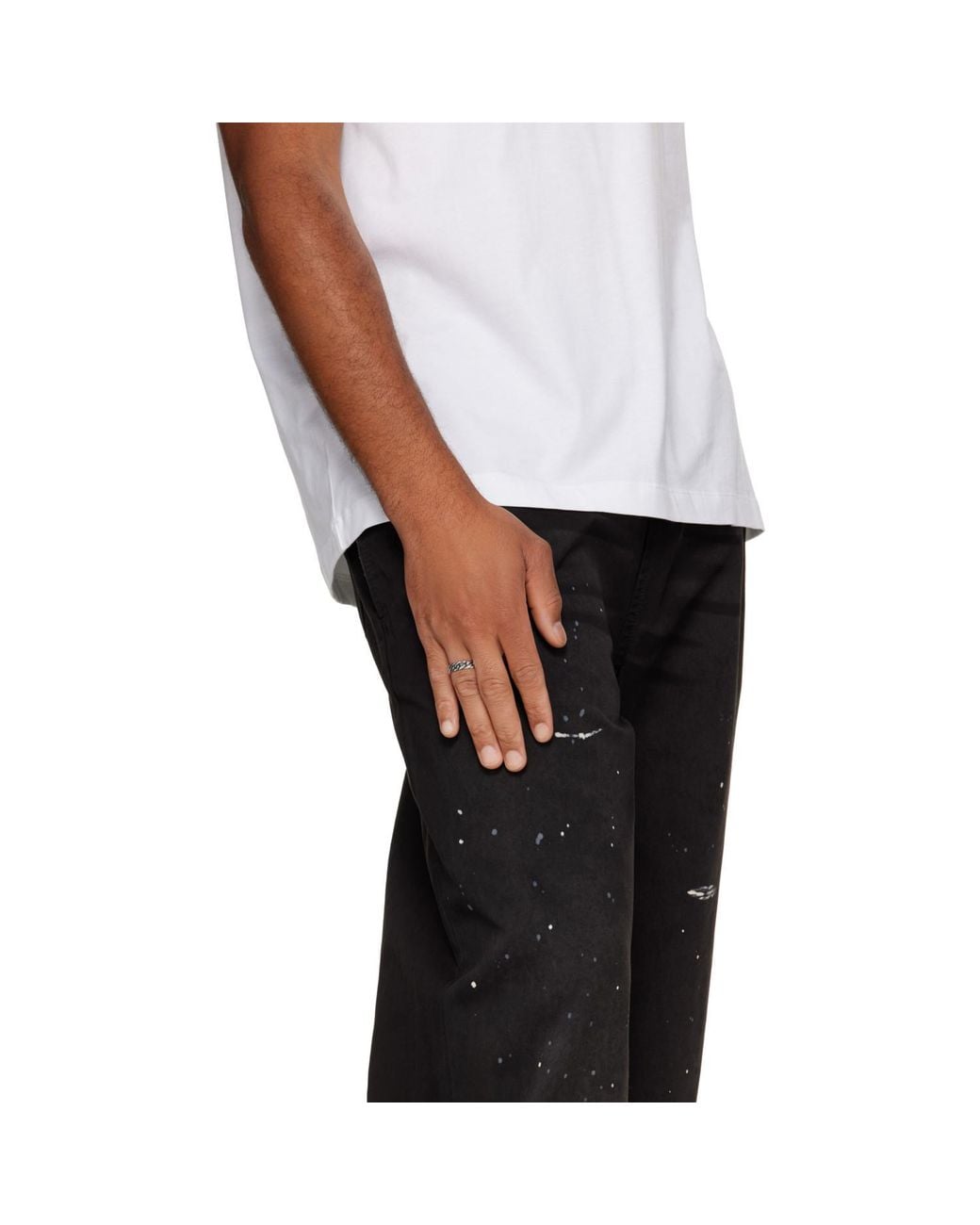 Emanuele Bicocchi Metallic Chain Ring for men