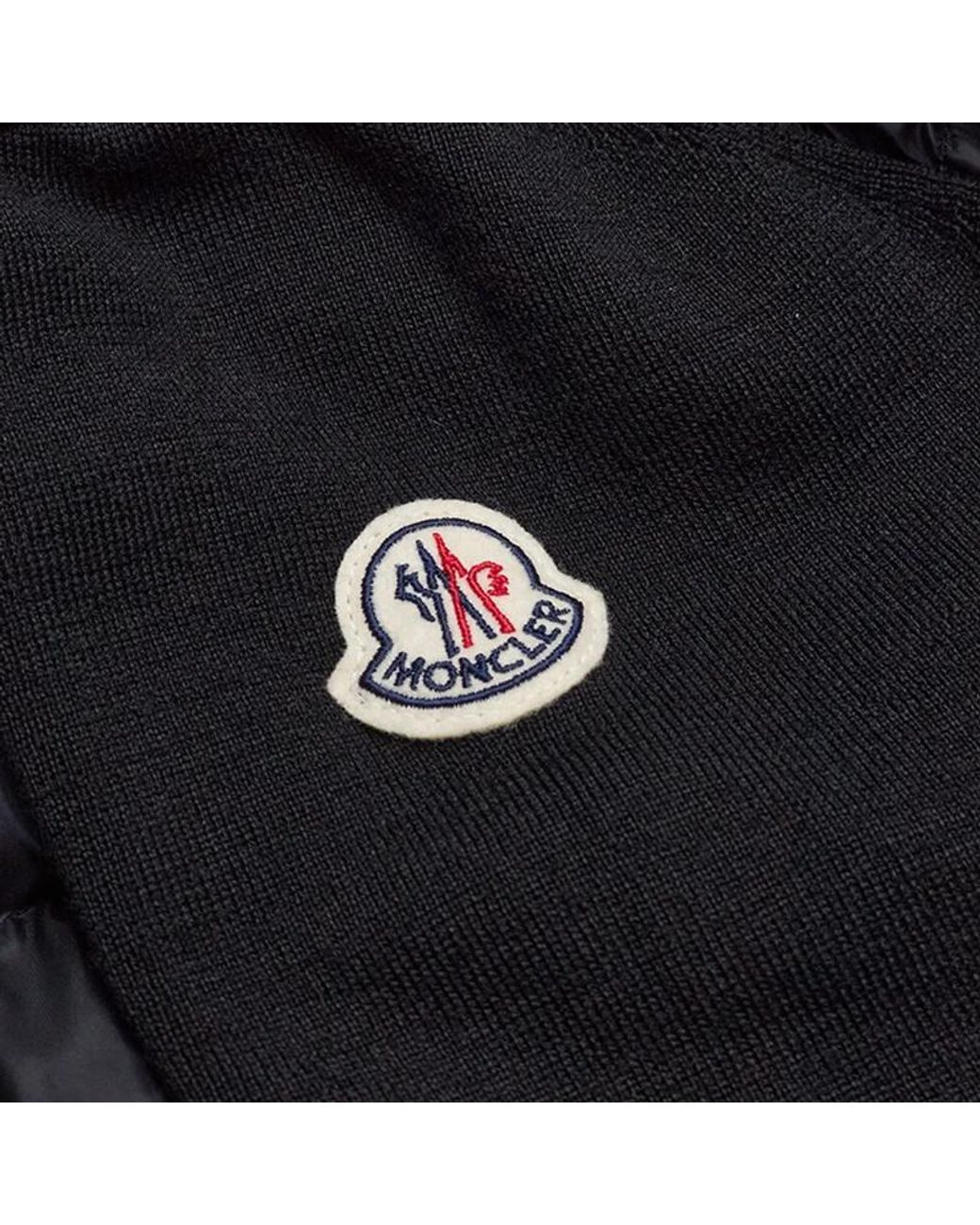 Moncler Black Logo Patch Down Jacket