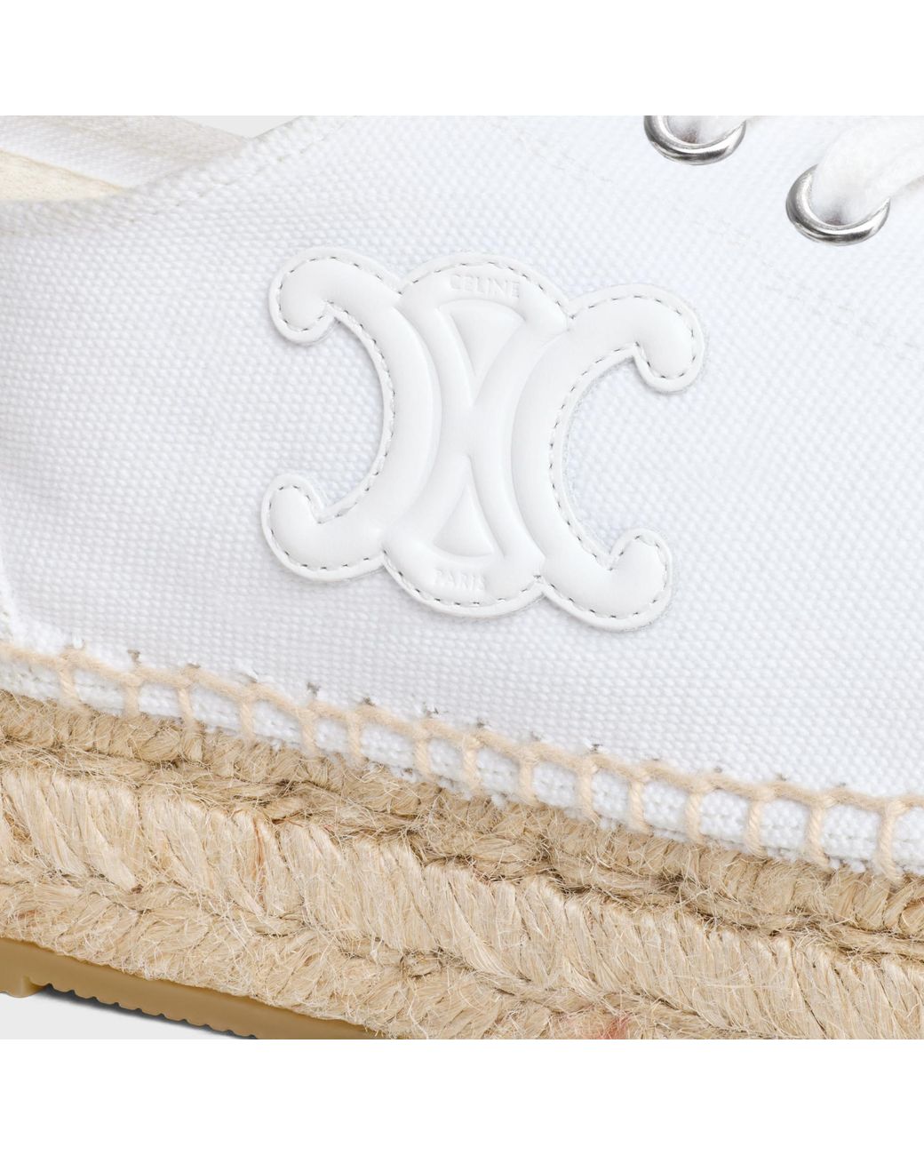 Céline White Les Espadrilles Lace-Up