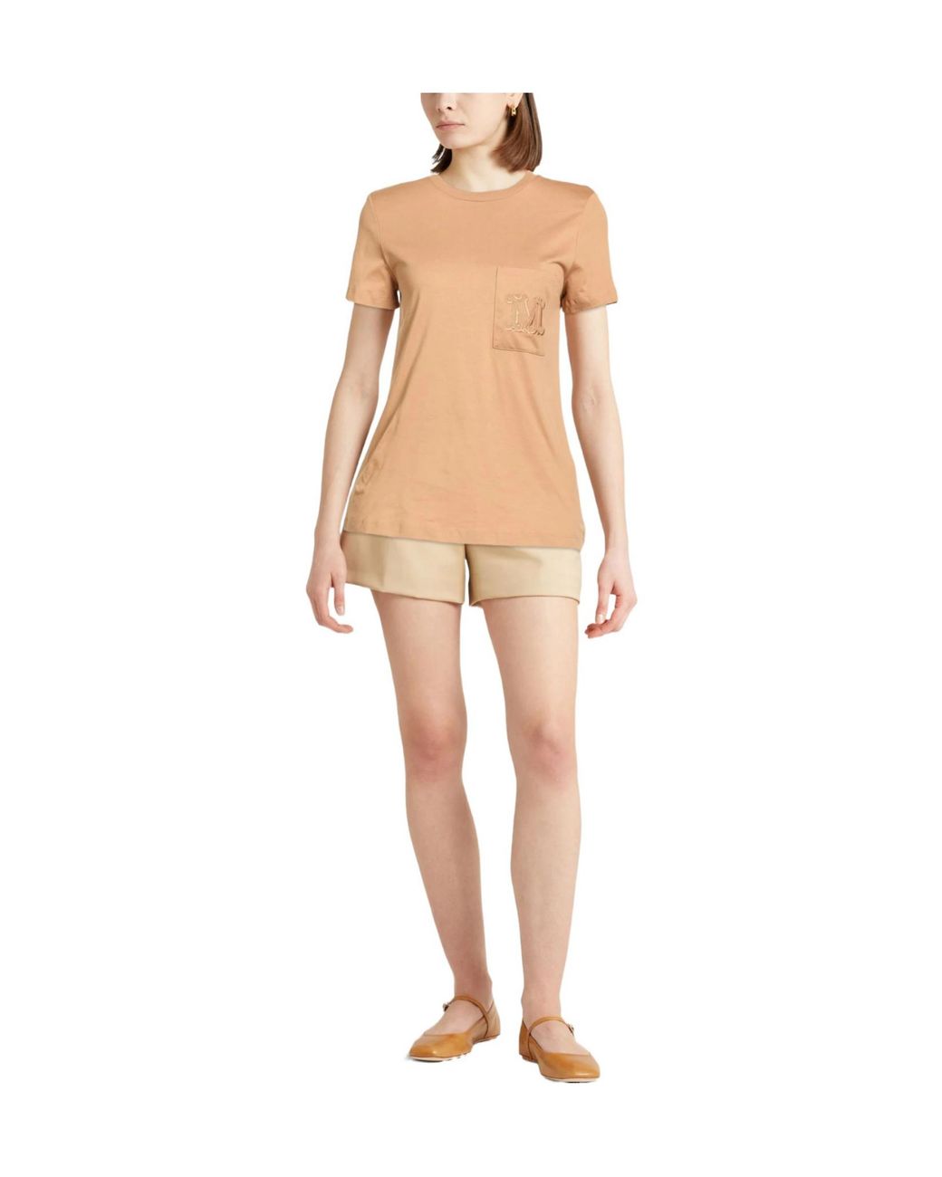 Max Mara Natural Plain Colour T-Shirts