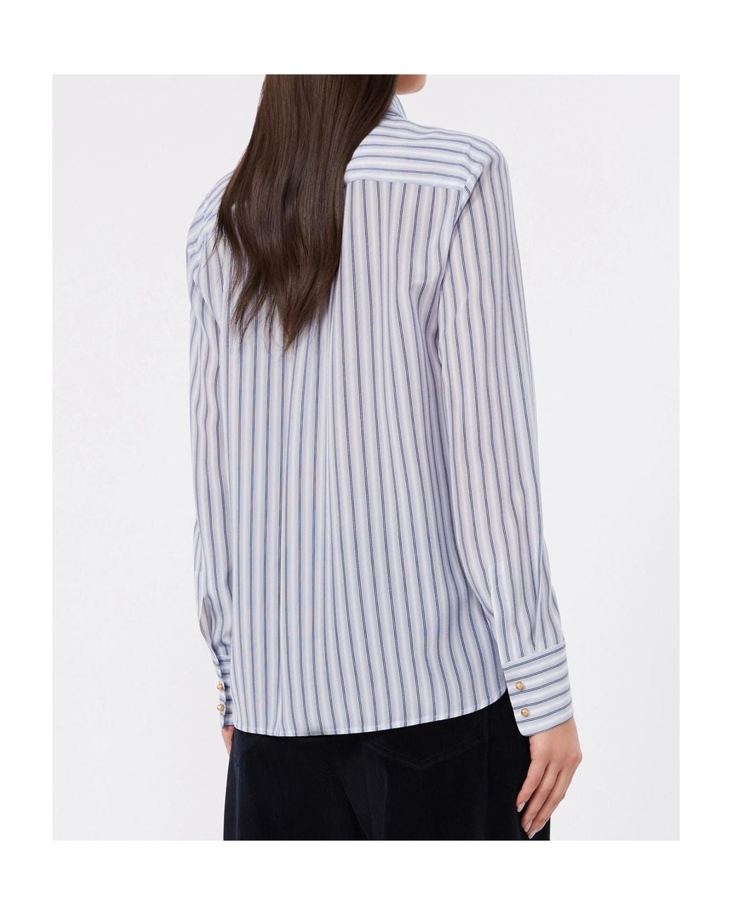 Max Mara Blue Studio Flirt Striped Shirt
